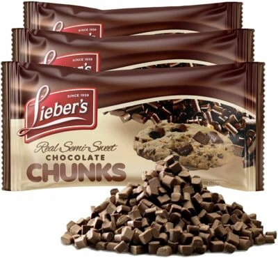 Lieber's Semi-Sweet Chocolate Chunks, 9 oz (Pack of 3) - Image 1 of 4