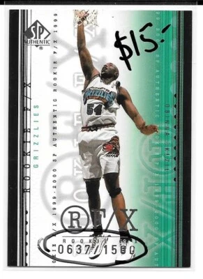 OBINNA EKEZIE ROOKIE SERIAL /1500 1999-00 SP AUTHENTIC 119 VANCOUVER GRIZZLIES - Image 1 of 2