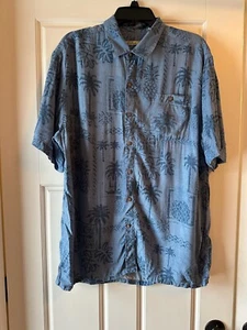 BATIK BAY Hemd Herren XL Kurzarm Knopfleiste Blau Hawaii Tropical - Bild 1 von 8