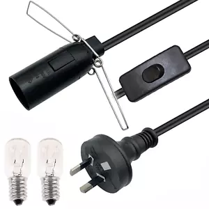 Salt Lamp Cord with 2 Free E14 Bulbs Salt Lamp Power Cord Original Replacement - Picture 1 of 12
