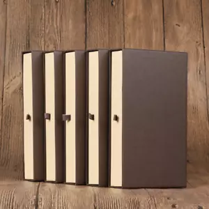 50x Portafoglio Lungo Confezione Regalo Marrone Scorrevole Estraibile Cassetto Portaoggetti Pelle Tab Scatole - Foto 1 di 6