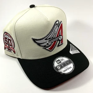 New Era Anaheim LA Angels Exclusive Cream Red UV 9FIFTY A-Frame Snapback Hat Cap - Picture 1 of 9