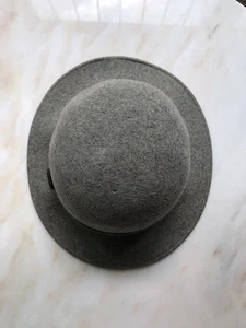Geo. W. Bollman & Co. Hut 100% Wolle Doeskin Filz grau Fedora Made in USA - Bild 1 von 6