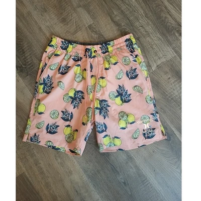 Pantalones Cortos Hurley Surf Club Naranja Amarillo Limón Estampado Novedad Híbrido Bañador S Foto 1 de 4