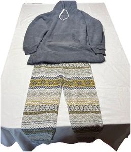 Cuddl Duds Women’s Pajamas Longsleeve Hoodie And Pants Charcoal 2 Piece Medium - Bild 1 von 18