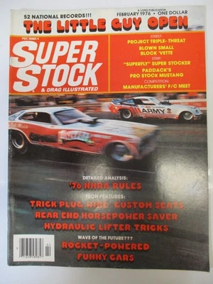 BACK ISSUE OF SUPER STOCK & DRAG ILLUSTRATED FEBRUARY 1976 MANUFACTURES MEET - Imagem 1 de 4