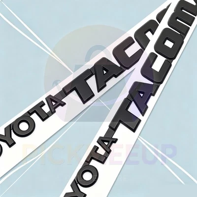 2Pcs 3D Matte Black Door Side Fender Badges For 1995-2004 Tacoma Letters Emblems Foto 1 de 4