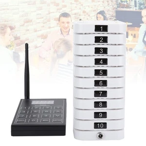 UE Plug Pager Ściągacz posiłków Kolejka Bezprzewodowy system połączeń Odbiornik do Restaura CB - Zdjęcie 1 z 11