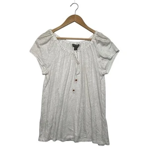 Tommy Bahama Top Mujer Mediano Blanco Lino Ligero Playa Casa Costera - Imagen 1 de 11