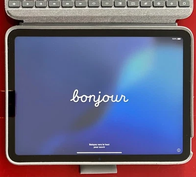 Apple IPAD (10.9" - 10ème Génération - WiFi - 64 Go) Argent + combo box Logitech - Photo 1/4