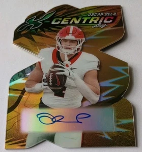 Oscar Delp 2024 Leaf Eclectic X-Centric Die-Cut Gold Rookie Auto XRC 1/1 Georgia - Picture 1 of 9