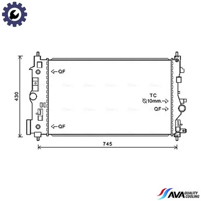 RADIATOR ENGINE COOLING OL2546 FOR VAUXHALL ZAFIRA/Mk/III ASTRA/VI OPEL 4cyl - Image 1 of 4