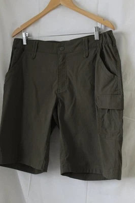 Duluth Trading 14 Olive Green Women's Plus Dry on the Fly 10" Shorts - Image 1 of 4