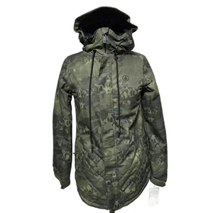 Volcom Winrose Insulated Snow Jacket Womens Sz XS NWT Camo Ski Waterproof - Picture 1 of 9