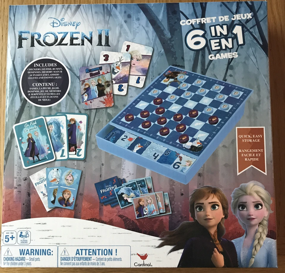 Disney Frozen II 6 in 1 Games Collection & Snowflake Journey Game - 2pc Set