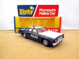 Dinky Toys No 244 Plymouth Gran Fury US POLICE Car - Boxed - Picture 1 of 13