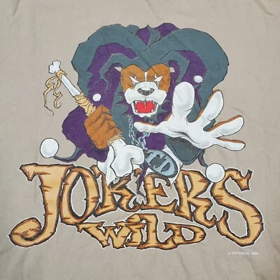 Camiseta De Colección Años 90 Top Dawg Para Hombre Grande Joker Wild Dog 1995 EE. UU. Puntada Única Foto 1 de 4