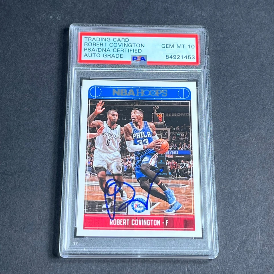 2017-18 Panini NBA Hoops #4 Robert Covington Signed Card AUTO GRADE 10 PSA Slabb - Image 1 of 2