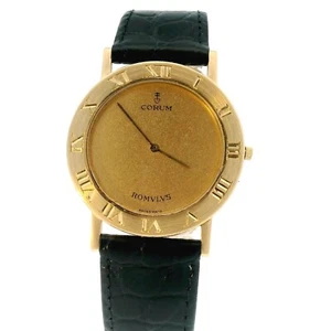 Corum Romulus 18k Gold Lederband Quarz Ref. 50.501.56 - Bild 1 von 5