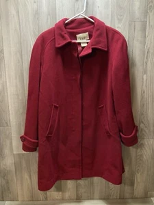 Appleseeds Wool Blend Lined Button Front Jacket Coat Womens Large - Picture 1 of 16