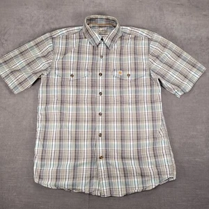 Carhartt Force Relaxed Fit Plaid Button Up Short Sleeve Shirt Medium - Bild 1 von 11