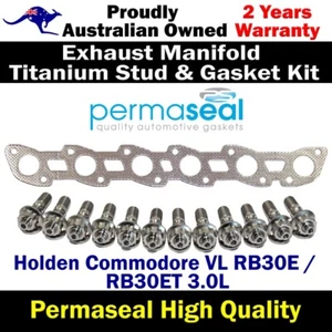 Kit de pernos y juntas de titanio colector de escape Permaseal para Holden Commodore VL 3,0 L - Imagen 1 de 5