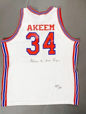 Hakeem Olajuwon Houston Rockets Basketball Autographed Signed Jersey /1250 BAS - Image 1 of 3