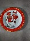 VTG 1970S RETRO NAUGHTY RED METAL ASHTRAY BOY GIRL SO THATS WHY LITTLE BOYS CAN