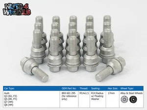 20 x Silver Wheel Bolts fits Audi Q5 (8R, FY) OEM Alloy & Steel Wheels - Picture 1 of 2