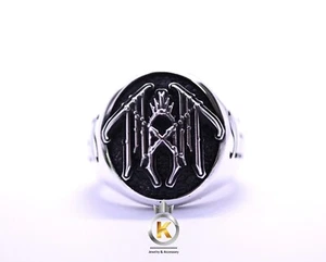 Silver Rock Band Ring Sleep Token Silver Ring Silver 925 Sleep Token - Picture 1 of 6