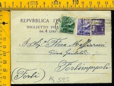 Repubblica Biglietto Intero Postale democratica k 523