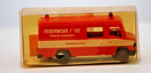 PRALINE RED AUTO UNION DKW F 89 L FIRE CARGO UTILITY VAN HO 1/87 GERMANY - Picture 1 of 6