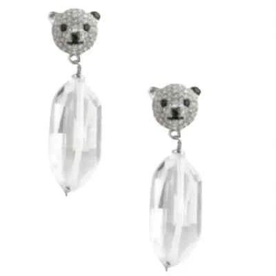 Kate Spade Arctic Polar Friends Polar Bear Glass Stone Drop Earrings. Retail $79 - Image 1 of 4