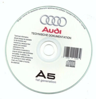 Audi A5 (2007-2017)  manuale officina su cd - Immagine 1 di 4