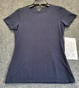 Brooks Brothers T Shirt Women's XS Navy Short Sleeve Crew Neck Cotton - Picture 1 of 10