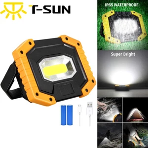 LED Arbeitsleuchte Aufladbar Lampe Außenstrahler Camping Fluter 18650 Akku - Bild 1 von 9
