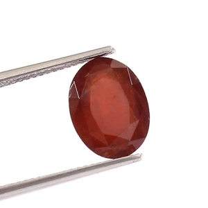 5.9 Cts Natural Hessonite Garnet Oval Faceted Loose Gemstone For Jewelry Making - Picture 1 of 2