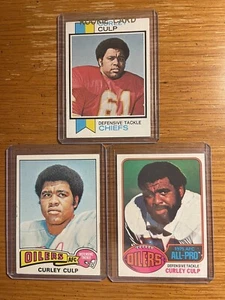 Curley Culp Chiefs Lot (3) 1973 Topps Rookie #167 & 1975 & 1976 HOF EX BV$58.00 - Picture 1 of 1
