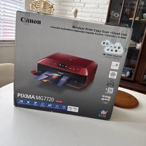 Neu Rot Canon Pixma MG7720 Tintenstrahldrucker Multifunktionsgerät Kopieren Scannen - Bild 1 von 10