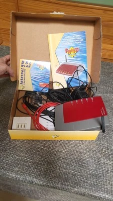 FRITZ Box SL WLAN von AVM - gebraucht m. Antenne u. Netzteil Fritzbox Router BK1 - Bild 1 von 3