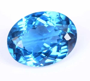 Natural London Blue Topaz 7.45 CT AGL Certified Oval Cut Flawless Loose Gemstone - Picture 1 of 6