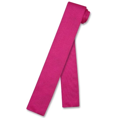 Corbata tejida Biagio Sólida Rosa Caliente Color Fucsia Para Hombre Corbata Tejida Foto 1 de 2