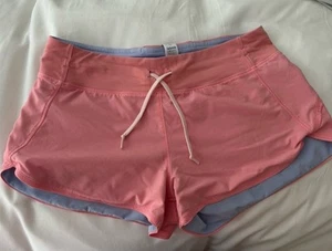 Girls Athletic Shorts Ivivva Pink/Blue Reversible Workout Shorts Lululemon Sz 14 - Picture 1 of 5