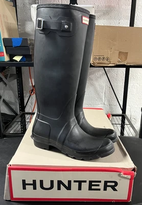 Hunter Womens Original Tall WFT1000RMA Black Knee High Rain Boots Size US 9 - Image 1 of 4