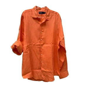 Polo Ralph Lauren 100% Leinen Langarm Hemd Tropical Preppy Boho Miami Vice - Bild 1 von 10