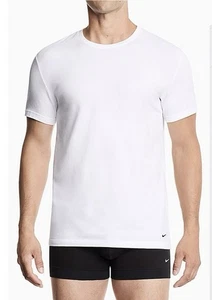 NEU Herren Nike Small weiß Dri-Fit Essential Baumwolle SlimFit Rundhalsausschnitt Unterhemd - Bild 1 von 7
