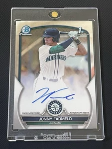 Jonny Farmelo 2023 Bowman Chrome Draft 1° Bowman RC Auto #CDA-JF Mariners - Foto 1 di 3