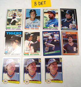 LOT (11) '84 Baseball Cards Topps Don Russ Fleer Detroit Tigers High Grade C122A - Picture 1 of 8