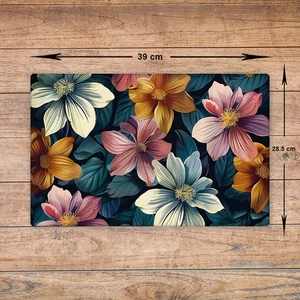 Flowers Glass Chopping Board - Cutting Board Worktop Saver White Pink Orange A3 - Picture 1 of 5
