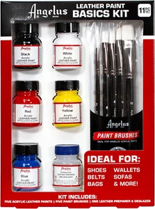 Angelus Acrylic Leather Paint Waterproof Sneaker Kit Basic for Shoe Wallet Bag - Picture 1 of 6